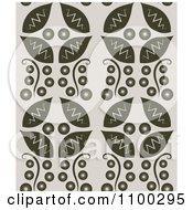 Clipart Seamless Brown And Taupe Floral Background Pattern Royalty Free Vector Illustration