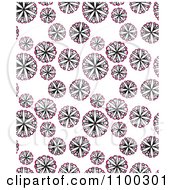 Clipart Seamless Pink And Black Spores Or Floral Background Pattern Royalty Free Vector Illustration