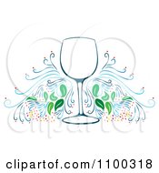 Wine Glass Frame With Flourishes