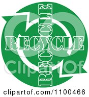 Clipart Green Recycle Arrows With Text Flowing In A Circle Royalty Free Vector Illustration by Andy Nortnik