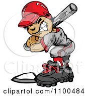 Poster, Art Print Of Tough Baseball Boy At Bat