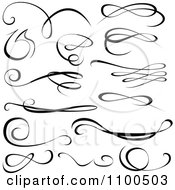 Poster, Art Print Of Black Swirl Calligraphic Design Elements