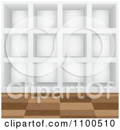 Poster, Art Print Of 3d Cubic Wall Shelves Or Cubbies