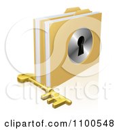 3d Skeleton Key By Locked Secure Folders With A Key Hole