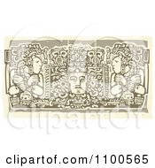 Poster, Art Print Of Mayans Before Their God Brown And Beige