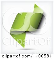 Poster, Art Print Of 3d Green Curly Paper Banner On Shaded White