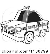 Poster, Art Print Of Outlined City Taxi Cab
