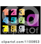 Poster, Art Print Of Blocky Numbers With Text And Copy Space On Black