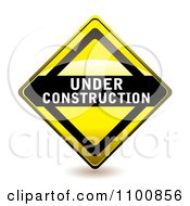 Yellow Diamond Under Construction Sign
