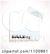 Poster, Art Print Of Blank White Sale Tag With Tape