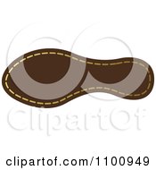 Clipart Brown And Gold Shoe Sole Royalty Free Vector Illustration by Lal Perera