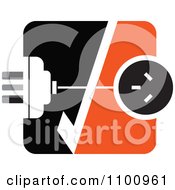 Poster, Art Print Of Power Plug And Socket With A Check Mark In Orange Black And White