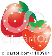 Clipart Fresh Red Strawberries Royalty Free Vector Illustration
