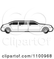 Poster, Art Print Of Black And White Stretch Limo Car