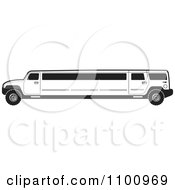 Black And White Stretch Limo Hummer