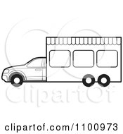 Poster, Art Print Of Outlined Portable Vendor Van