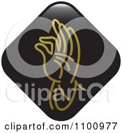 Clipart Gold Blessing Hand On A Black Diamond Royalty Free Vector Illustration by Lal Perera