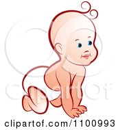 Poster, Art Print Of Happy Crawling Baby