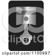 Clipart Silver Piston In A Black Rectangle Royalty Free Vector Illustration by Lal Perera
