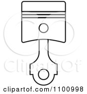 Clipart Black And White Piston Royalty Free Vector Illustration