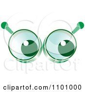 Clipart Green Magnifying Glass Eyes Royalty Free Vector Illustration