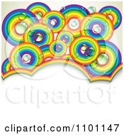 Poster, Art Print Of Dewy Rainbow Circles Over Copyspace