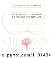 Clipart Red Bouquet With Wedding Invitation Text Royalty Free Vector Illustration