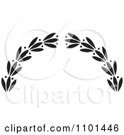Poster, Art Print Of Black And White Wreath Design Element 6