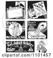 Poster, Art Print Of Retro Black And White Politicians And Voters