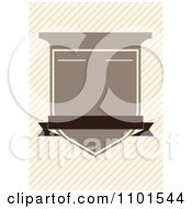 Poster, Art Print Of Brown Crest Shield With Copyspace Over Diagonal Lines