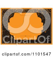Clipart Orange Frame Over Distressed Black Grunge Royalty Free Vector Illustration
