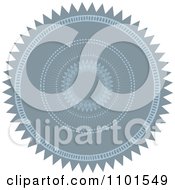 Clipart Blue Seal Design Element 2 Royalty Free Vector Illustration
