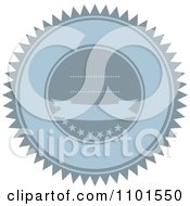 Clipart Blue Seal Design Element 3 Royalty Free Vector Illustration