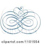 Clipart Blue Swirl Design Element 3 Royalty Free Vector Illustration by BestVector
