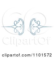 Clipart Blue Rule Divider Design Element Royalty Free Vector Illustration