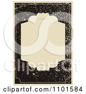 Poster, Art Print Of Beige Frame Over Distressed Black Grunge