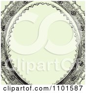 Clipart Ornate Victorian Oval Frame Royalty Free Vector Illustration