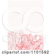 Poster, Art Print Of Pink Hydrangeas With Diagonal Lines