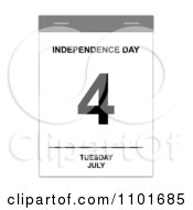 Clipart Tuesday July 4th Independence Day Calendar Royalty Free Illustration by oboy
