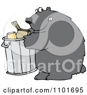 Poster, Art Print Of Bear Getting Into A Garbage Can