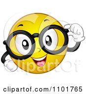 Poster, Art Print Of Nerdy Yellow Smiley With Glasses