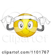 Clipart Hachimaki Yellow Smiley With A Headband Royalty Free Vector Illustration