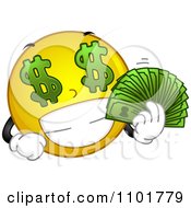 Rich Yellow Smiley Holding His Cash