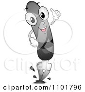 Clipart Happy Fountain Pen Holding A Thumb Up Royalty Free Vector Illustration