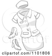 Clipart Nurse Uniform With Heels Royalty Free Vector Illustration