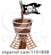 Poster, Art Print Of Pirate Flag On A Crows Nest