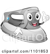 Poster, Art Print Of Happy Laundry Iron Holding A Thumb Up