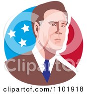 Clipart Mitt Romney 2012 Republican American Presidential Candidate Royalty Free Vector Illustration
