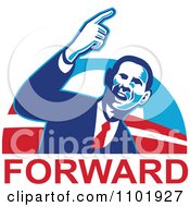 Poster, Art Print Of Barack Obama American President Over Forward Text