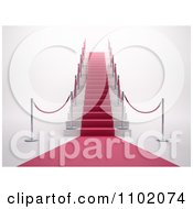 Poster, Art Print Of 3d Red Carpet Leading Up Stairs